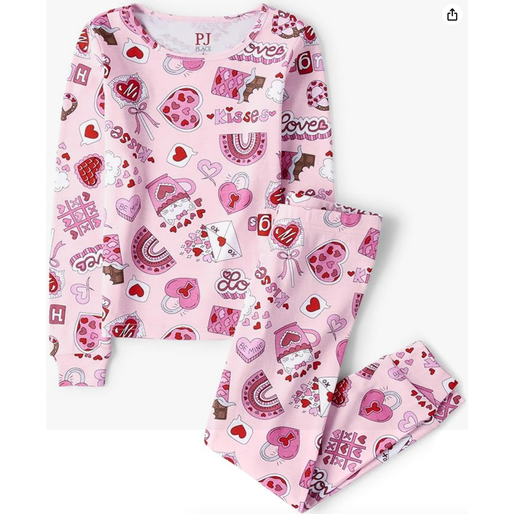 Kid's Valentine's Day 2 Piece Pajama Set | Size 6 | NWT
